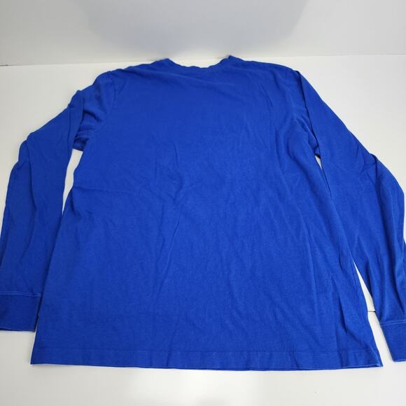 Nike Tee Just Do It Bright Blue Long Sleeve Shirt Men's Size L - Picture 3 of 4